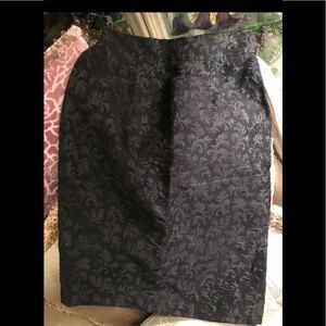 Emmanuel Ungaro Black Brocade Skirt